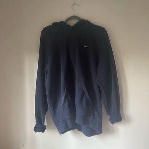 navy blue and grey nike hoodie